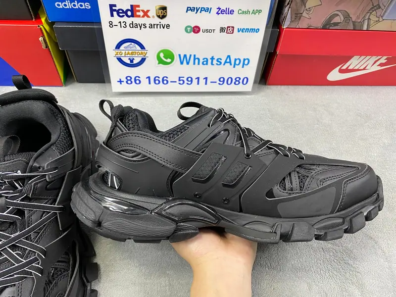 Balenciaga Track Sneaker Triple Black foto QC real 5