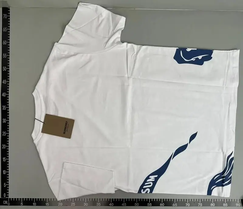 Burberry T-shirt foto QC real 2