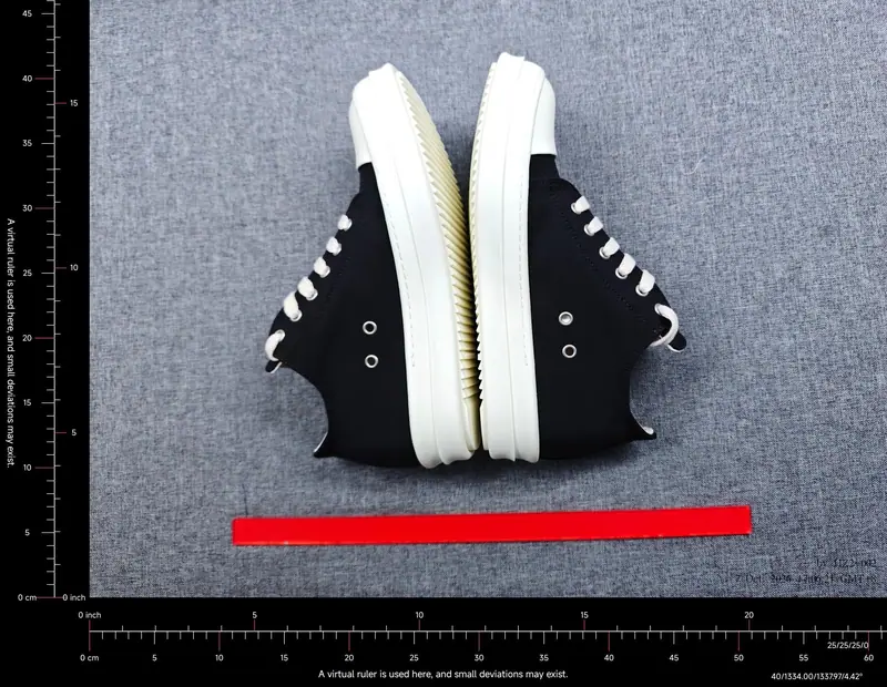 Rick Owens Ramones Low Black Milk foto QC real 3