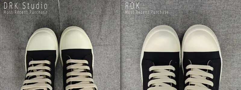 Rick Owens Ramones Low Black Milk foto QC real 4