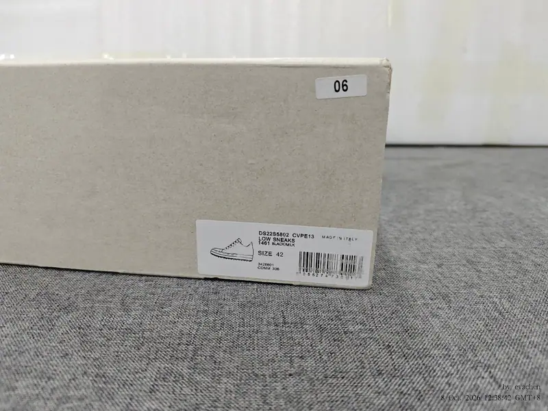 Rick Owens Ramones Low Black Milk foto QC real 5