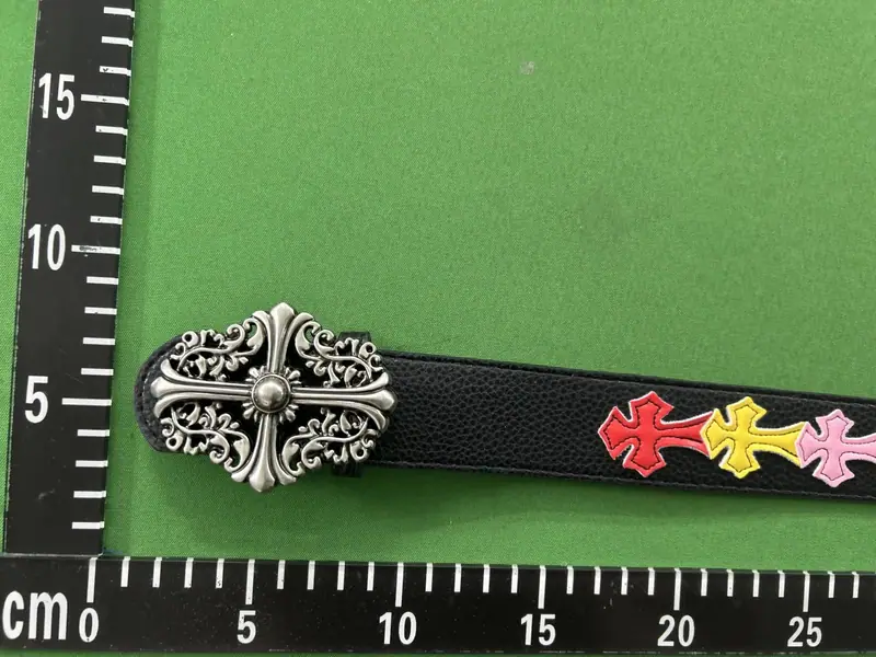 Chrome Hearts Belt — Black / White foto QC real 1