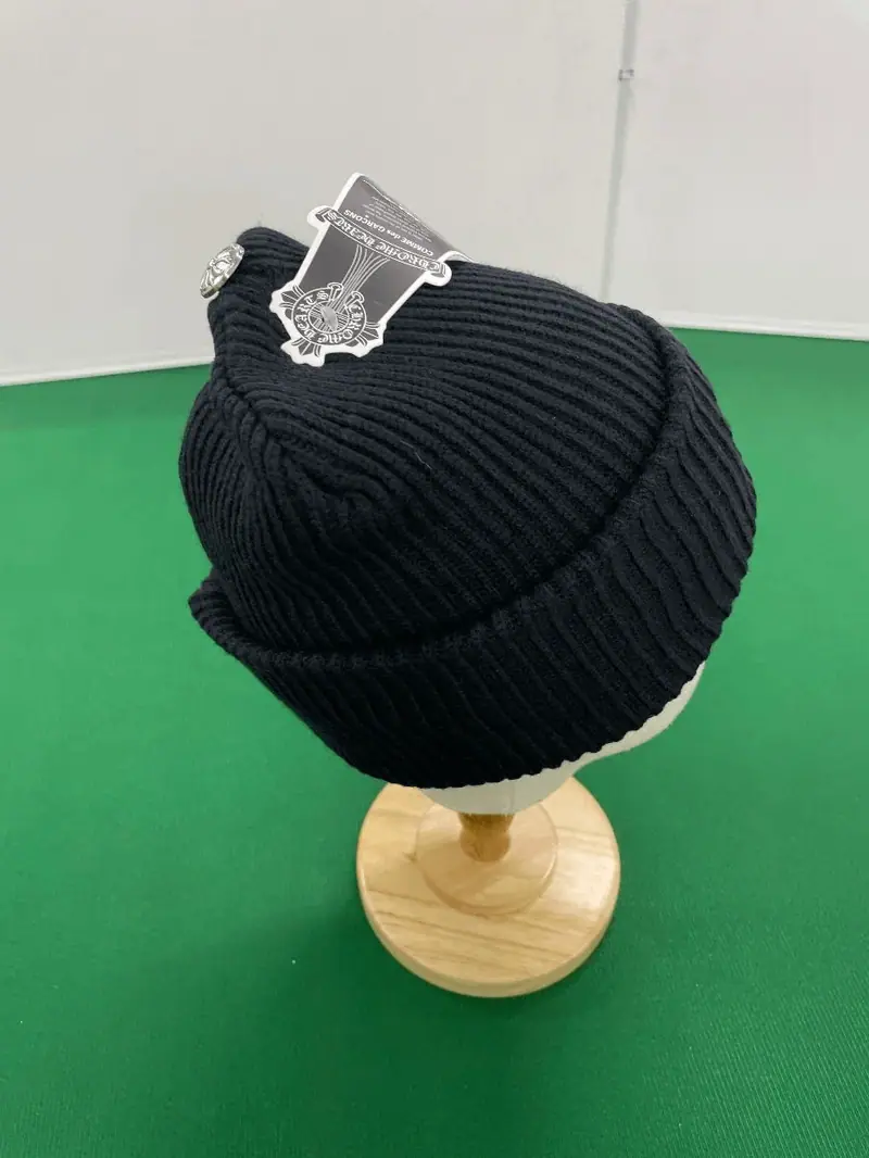 Chrome Hearts Beanie — Black/Silver foto QC real 5