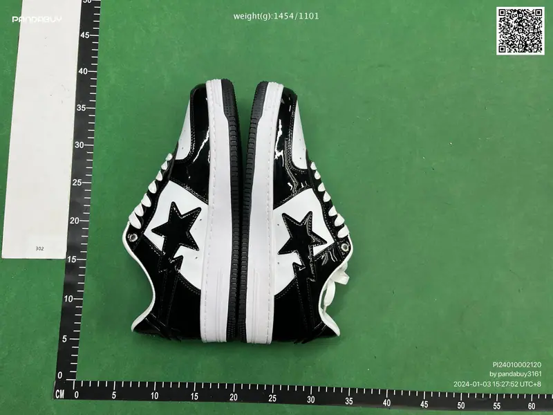 Bape Sta Low Black White foto QC real 3