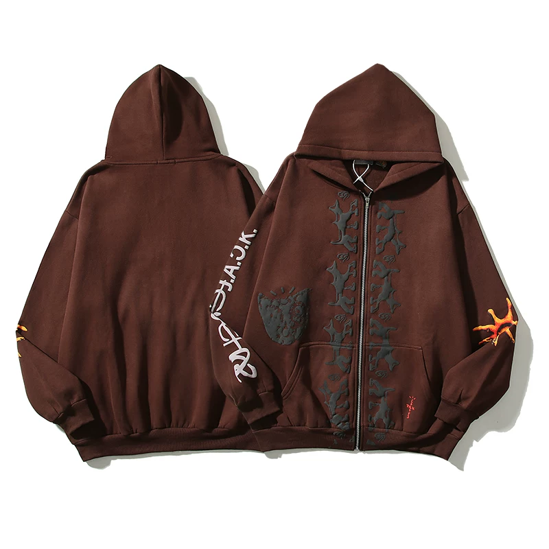 Travis Scott Mastermind Skull Hoodie Zip-up photo 5