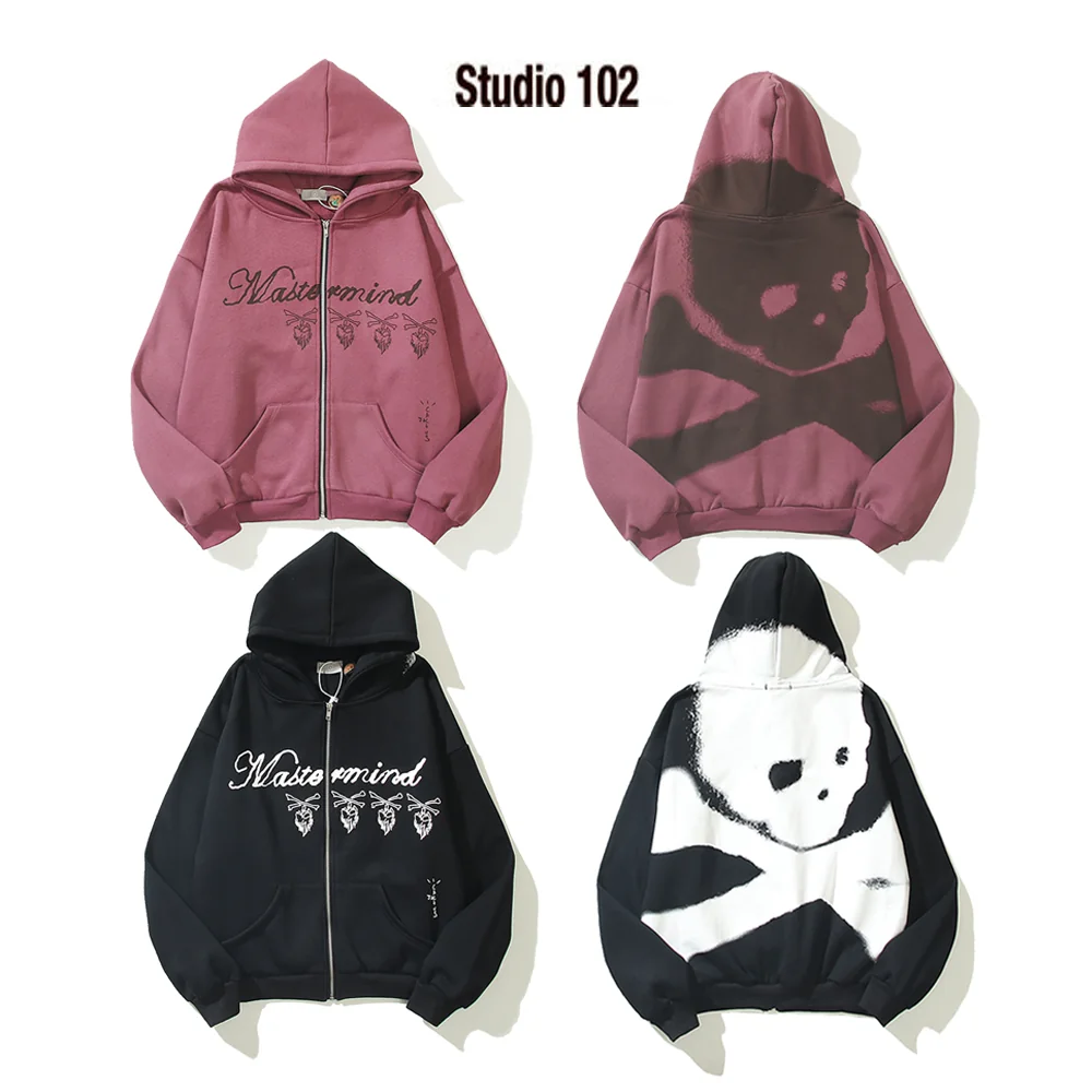 Travis Scott Mastermind Skull Hoodie Zip-up photo 1