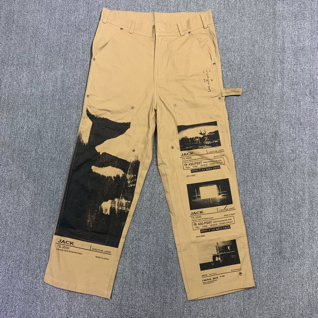Travis Scott Cactus Jack Ps System Work Pants Workwear Casual Trousers photo 1