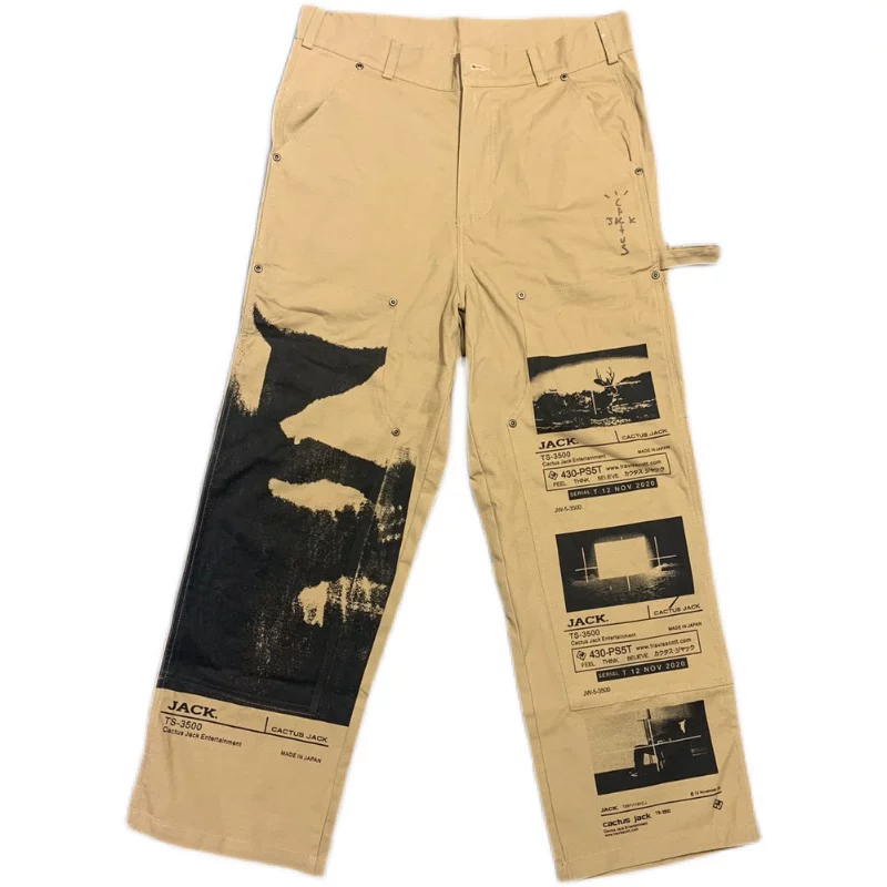 Travis Scott Cactus Jack Ps System Work Pants Workwear Casual Trousers photo 5