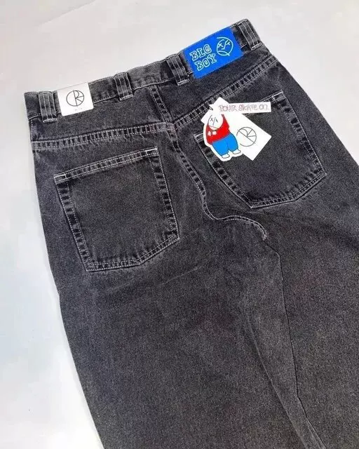Loose Wide Leg American Retro Gradient Jeans For Men Trendy High Street photo 7