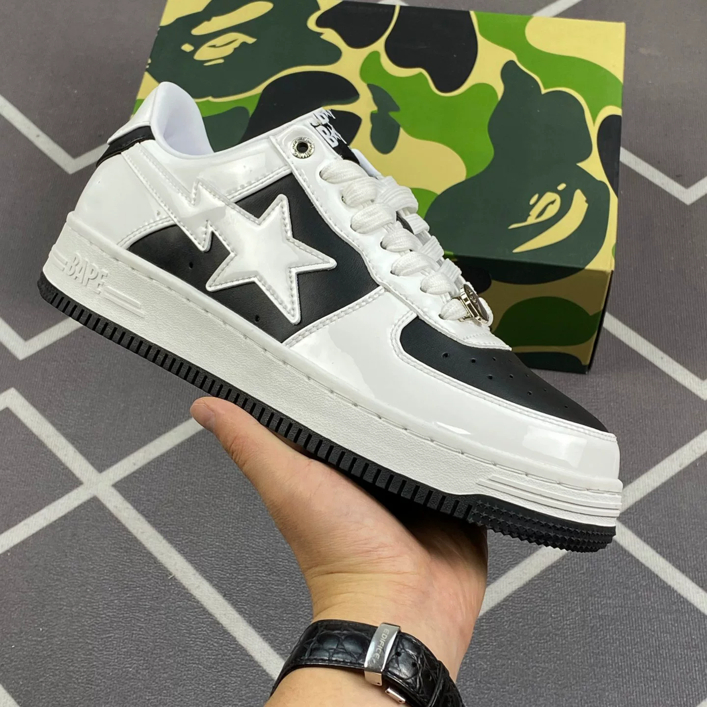 Bapegoose Sta Camouflage Street Fashion Vibe Couple Shoes photo 17