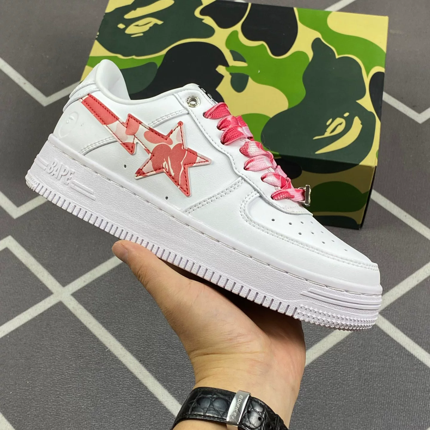 Bapegoose Sta Camouflage Street Fashion Vibe Couple Shoes photo 10