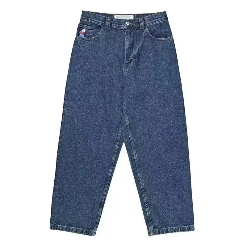 Loose Wide Leg American Retro Gradient Jeans For Men Trendy High Street photo 5