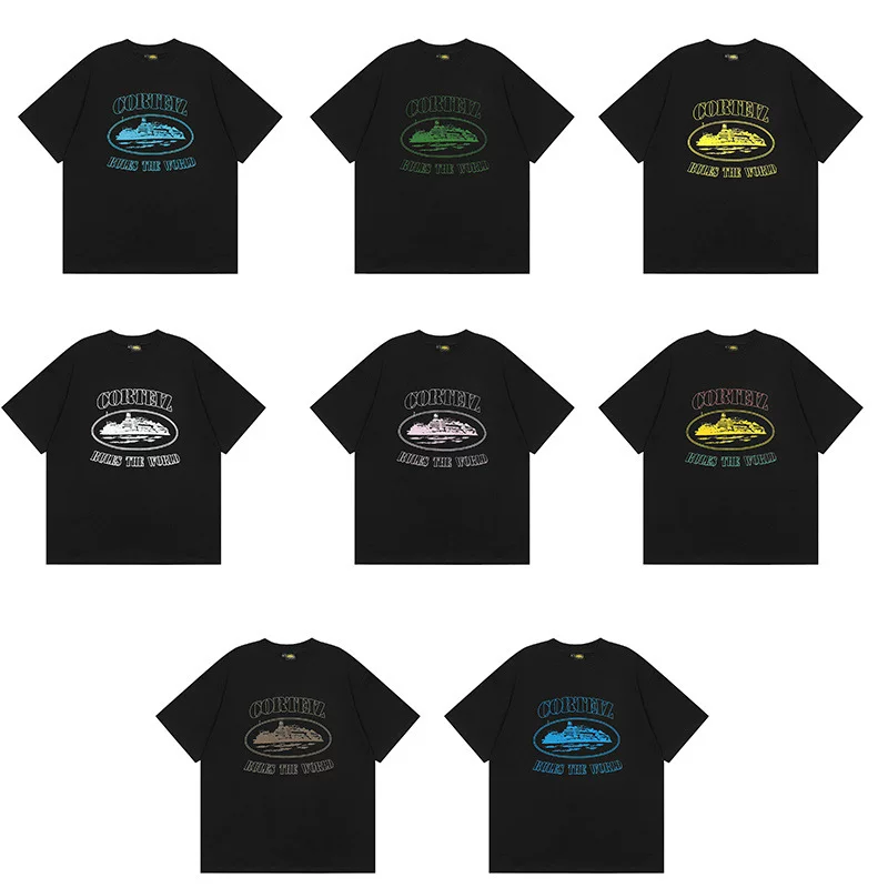 Corteiz Alcatraz Series T Shirt Short Sleeved Letter Logo Printed Round Neck photo 77
