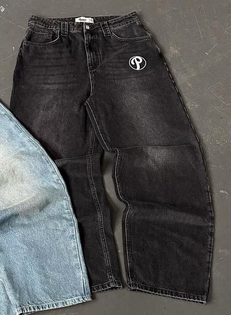 Loose Wide Leg American Retro Gradient Jeans For Men Trendy High Street photo 3