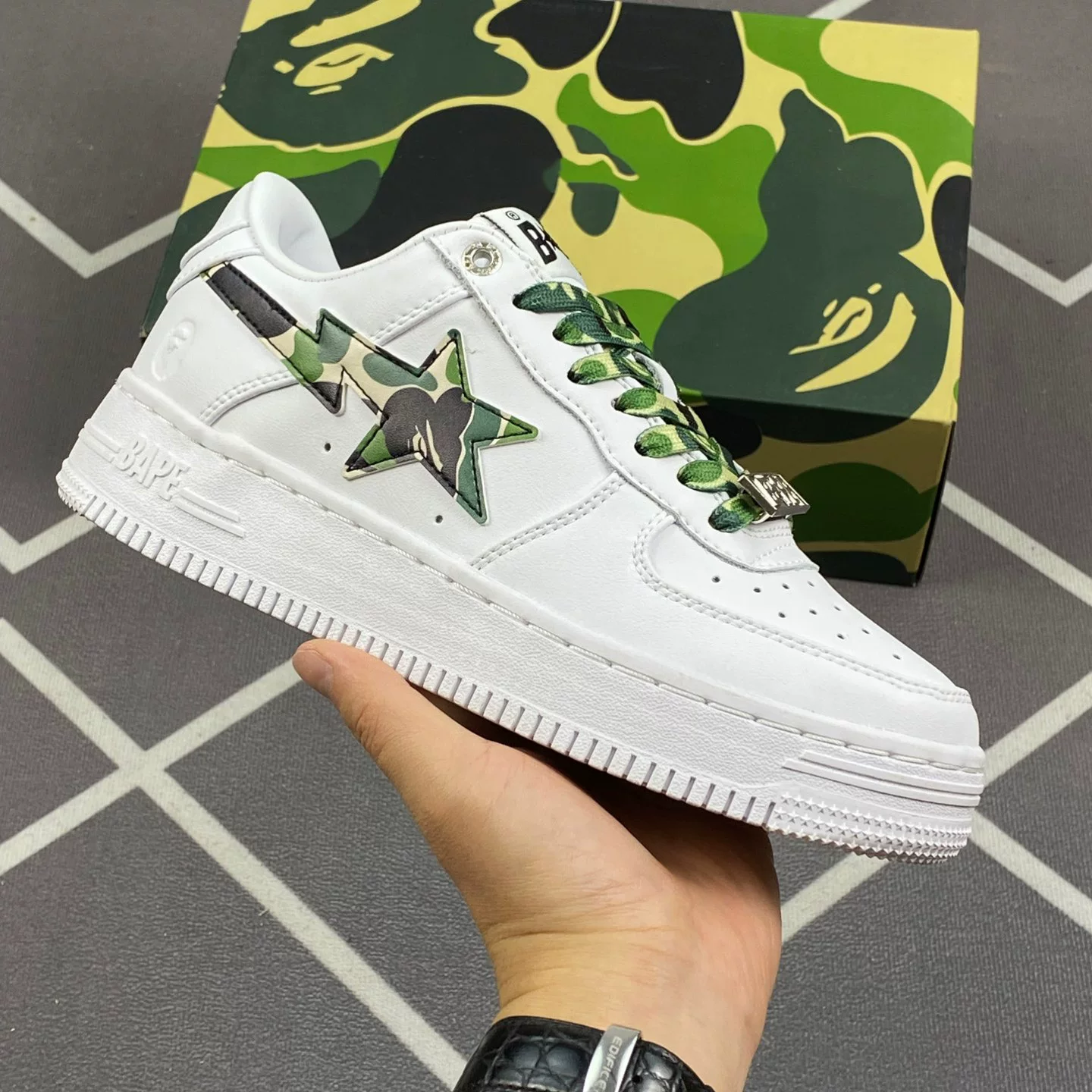 Bapegoose Sta Camouflage Street Fashion Vibe Couple Shoes photo 11