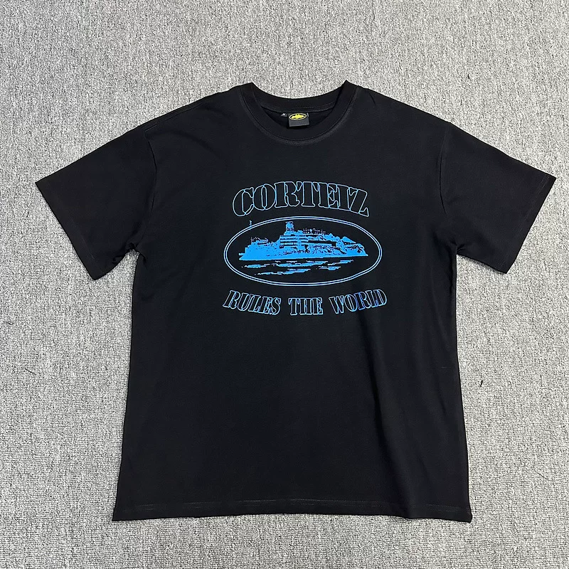 Corteiz Alcatraz Series T Shirt Short Sleeved Letter Logo Printed Round Neck photo 75