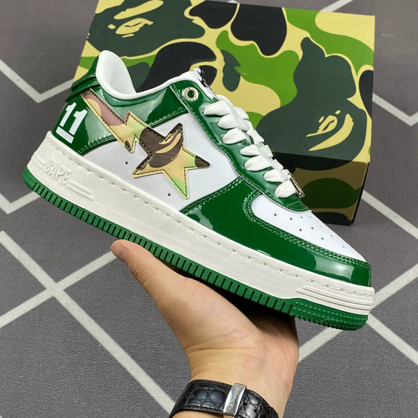 Bapegoose Sta Camouflage Street Fashion Vibe Couple Shoes photo 25