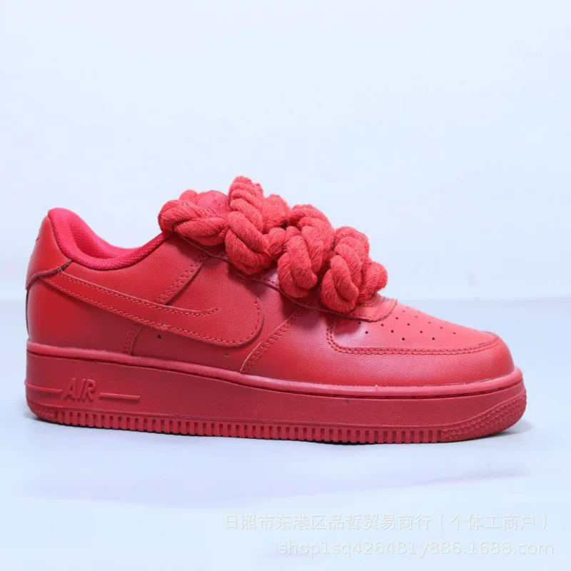 Af1 Hemp Rope Sneakers With Thick Laces Women S Sports photo 6