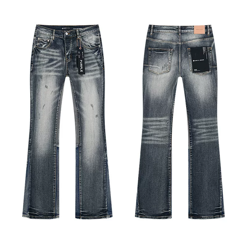 2024 American Style Trendy Brand Ripped Patchwork Ash Gray Men S Casual photo 22