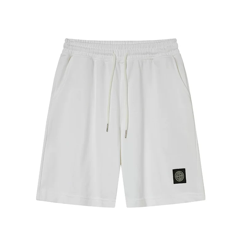 Stone Patterned Micro Label Compass Logo Casual Pocket Shorts photo 11