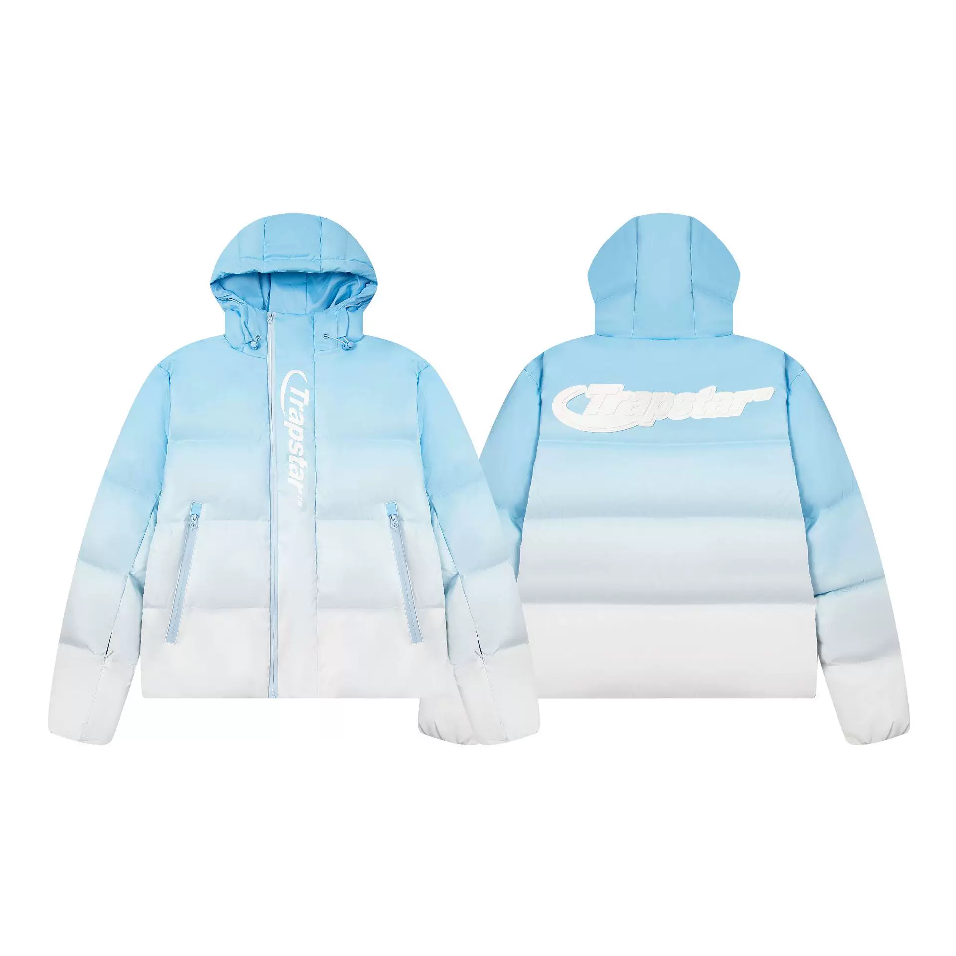 Trapstar Couple S Down Cotton Jacket Retro Stand Up Collar Glossy Simple Letter photo 12