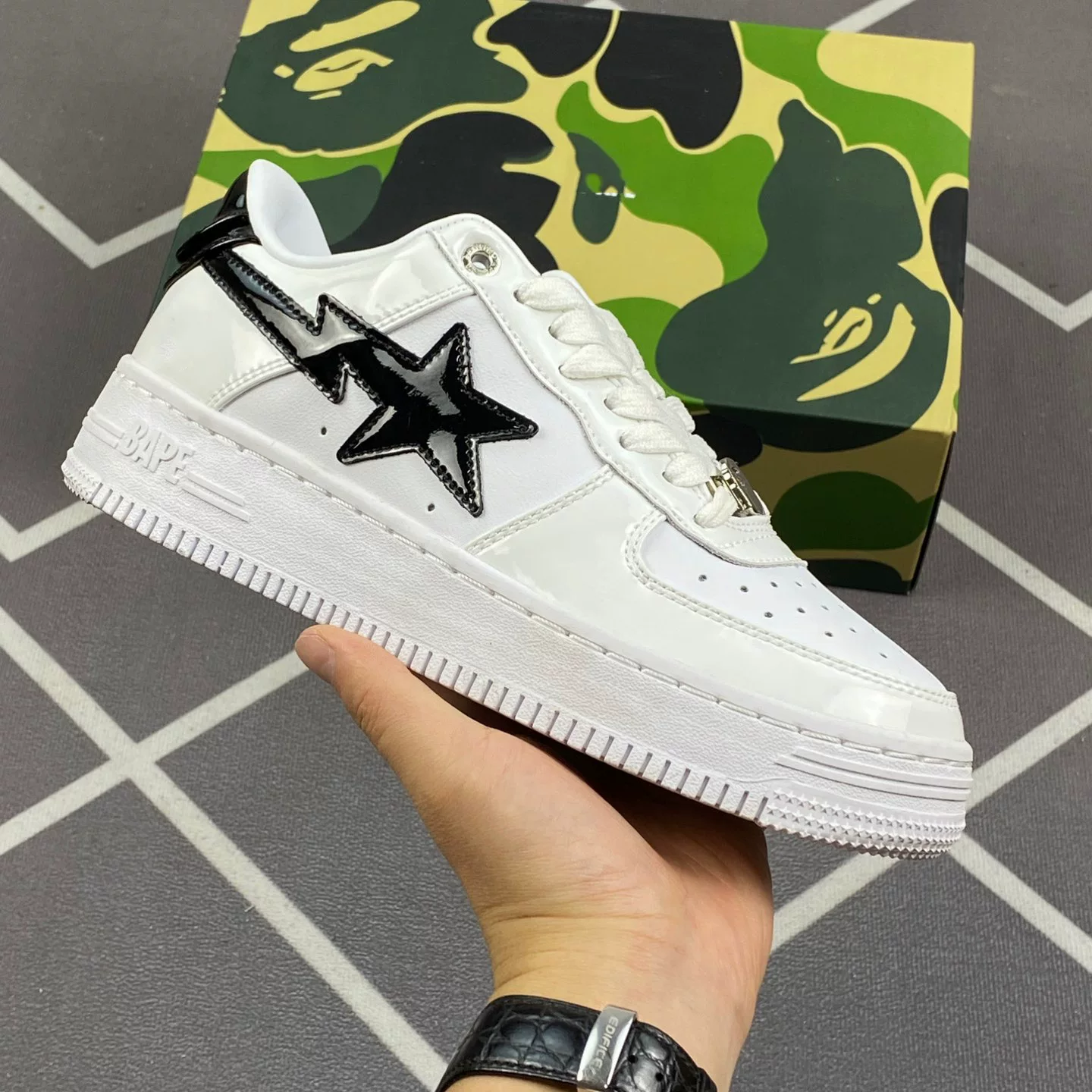 Bapegoose Sta Camouflage Street Fashion Vibe Couple Shoes photo 4