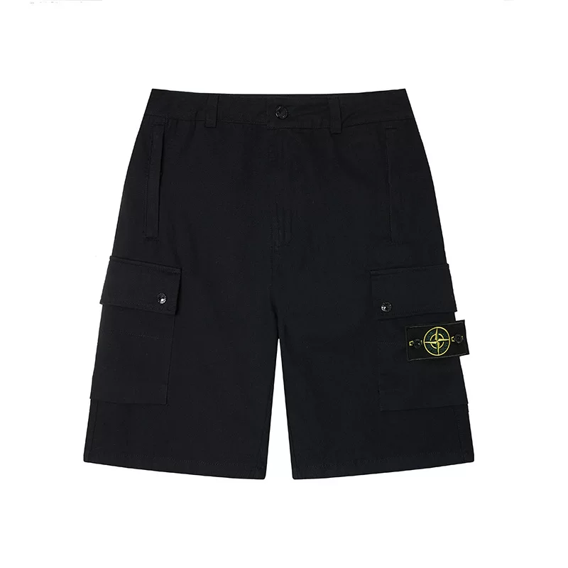 Stone Patterned Micro Label Compass Logo Casual Pocket Shorts photo 17