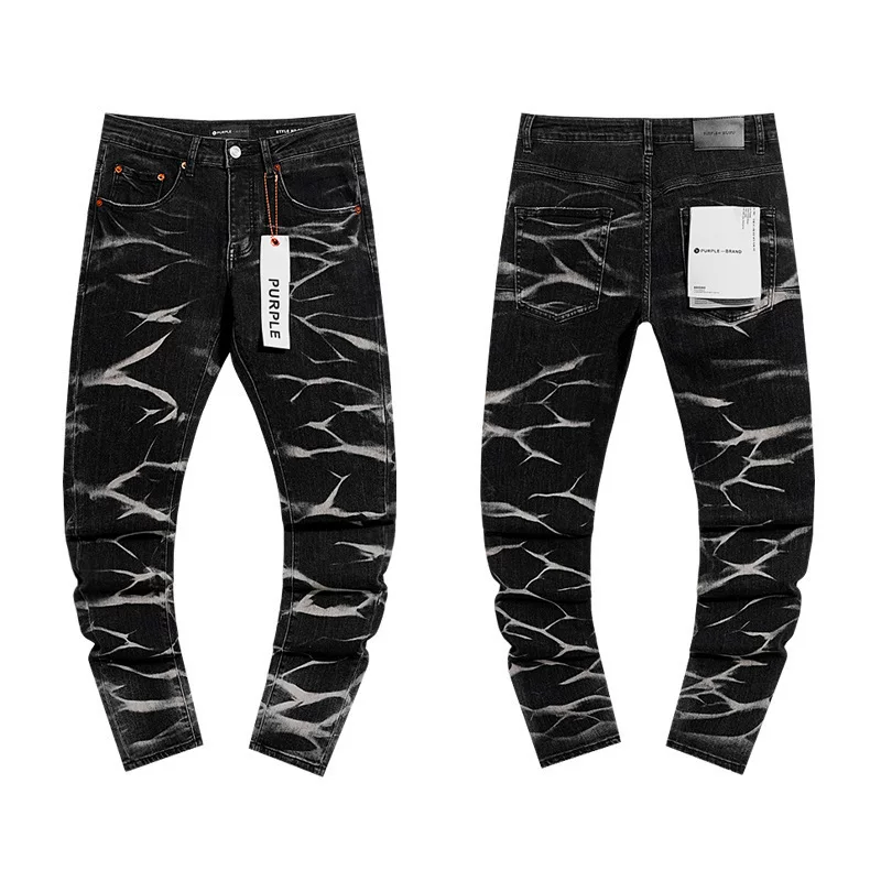 2024 American Style Trendy Brand Ripped Patchwork Ash Gray Men S Casual photo 44