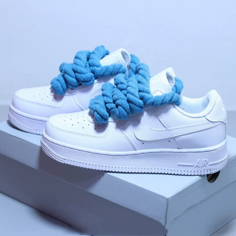 Af1 Hemp Rope Sneakers With Thick Laces Women S Sports photo 17