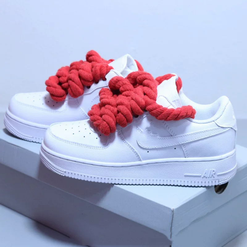 Af1 Hemp Rope Sneakers With Thick Laces Women S Sports photo 21