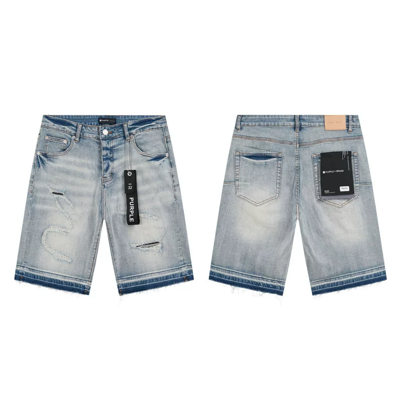 2024 American Style Trendy Brand Ripped Patchwork Ash Gray Men S Casual photo 33