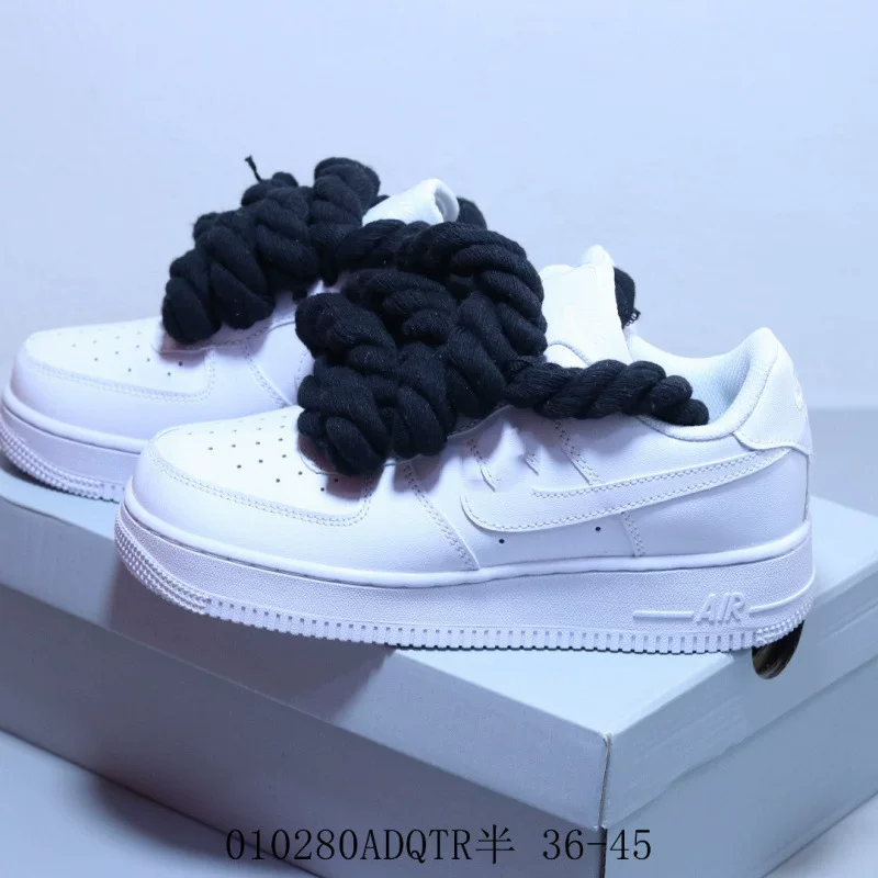 Af1 Hemp Rope Sneakers With Thick Laces Women S Sports photo 14