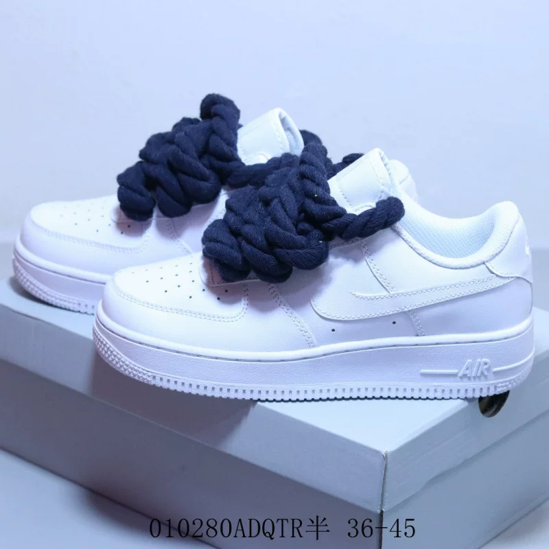 Af1 Hemp Rope Sneakers With Thick Laces Women S Sports photo 20