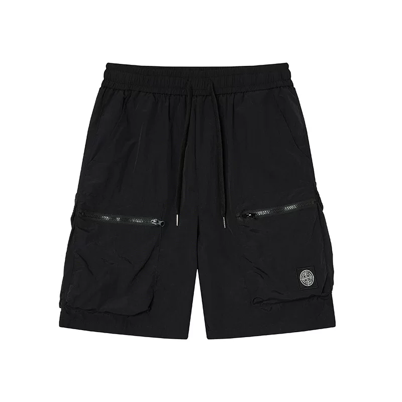 Stone Patterned Micro Label Compass Logo Casual Pocket Shorts photo 23