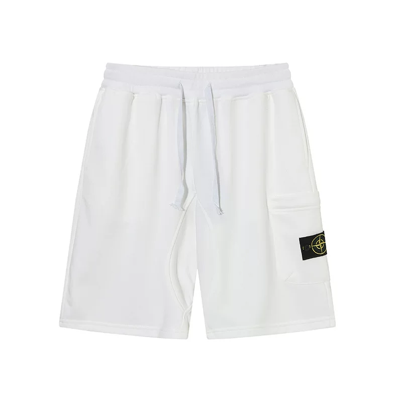 Stone Patterned Micro Label Compass Logo Casual Pocket Shorts photo 7