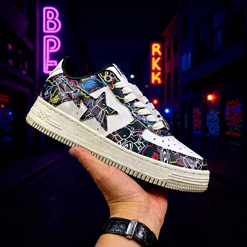 Bapegoose Sta Camouflage Street Fashion Vibe Couple Shoes photo 28
