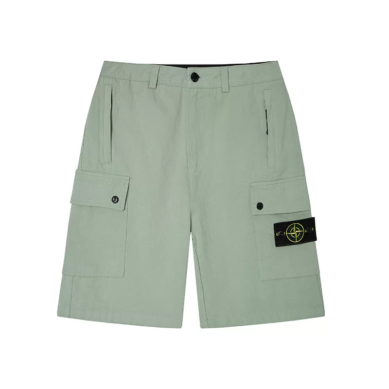 Stone Patterned Micro Label Compass Logo Casual Pocket Shorts photo 19