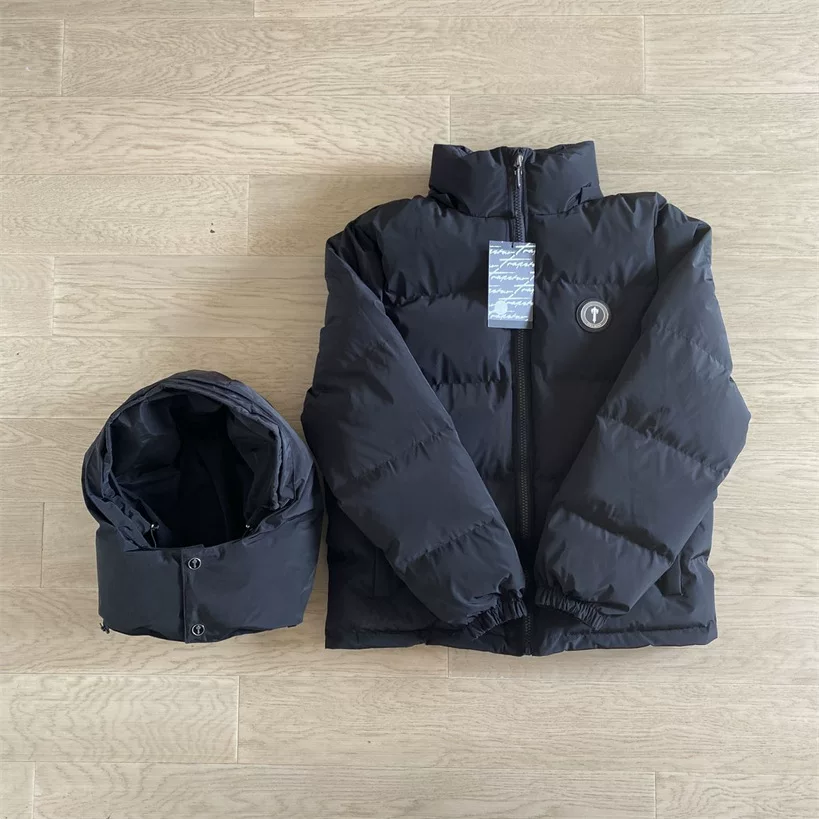 Trapstar Shooters Puffer Men S Detachable Jacket Quality Shiny Original Drill photo 2