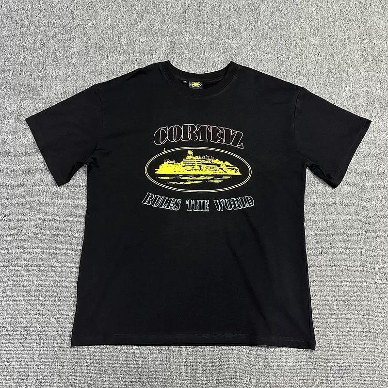 Corteiz Alcatraz Series T Shirt Short Sleeved Letter Logo Printed Round Neck photo 74
