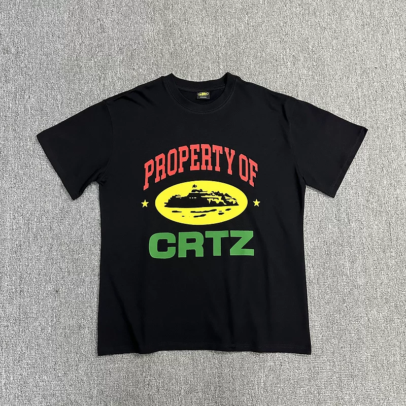 Corteiz Alcatraz Series T Shirt Short Sleeved Letter Logo Printed Round Neck photo 4