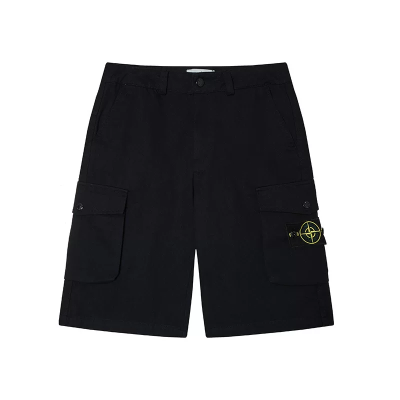 Stone Patterned Micro Label Compass Logo Casual Pocket Shorts photo 14