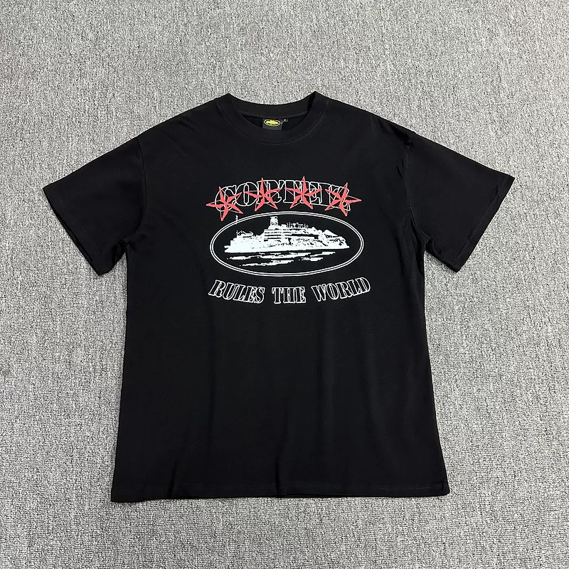 Corteiz Alcatraz Series T Shirt Short Sleeved Letter Logo Printed Round Neck photo 33