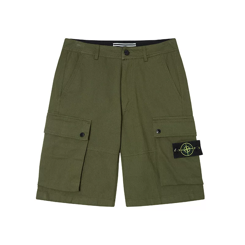 Stone Patterned Micro Label Compass Logo Casual Pocket Shorts photo 22