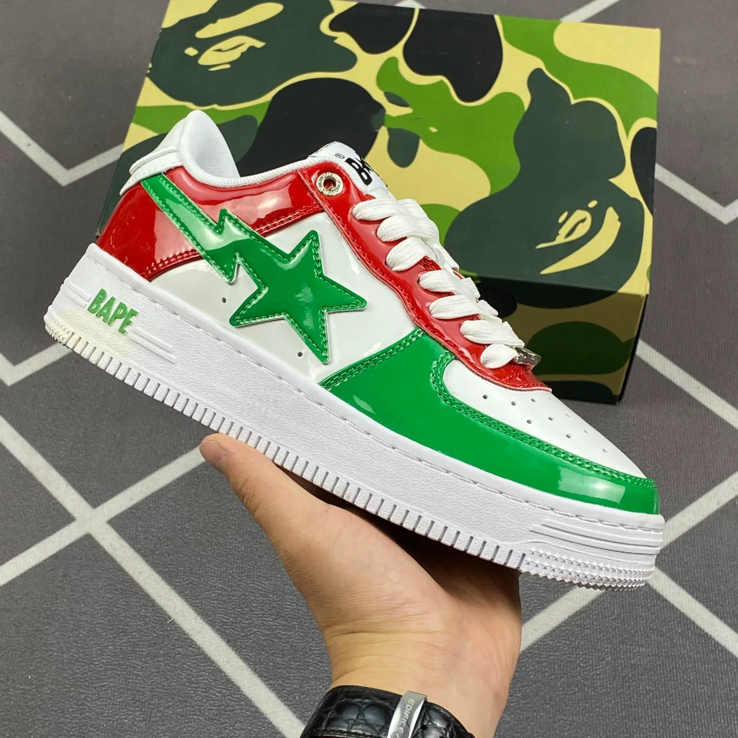 Bapegoose Sta Camouflage Street Fashion Vibe Couple Shoes photo 16