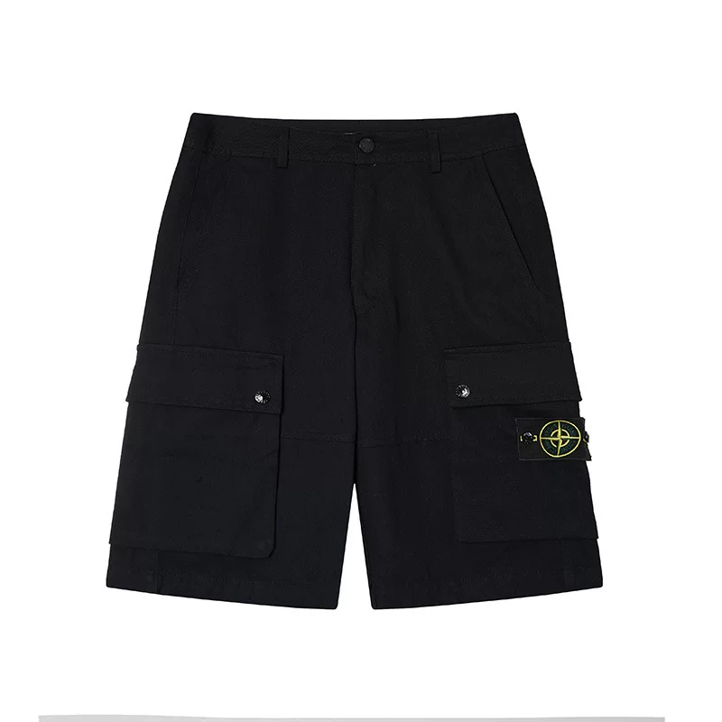 Stone Patterned Micro Label Compass Logo Casual Pocket Shorts photo 20