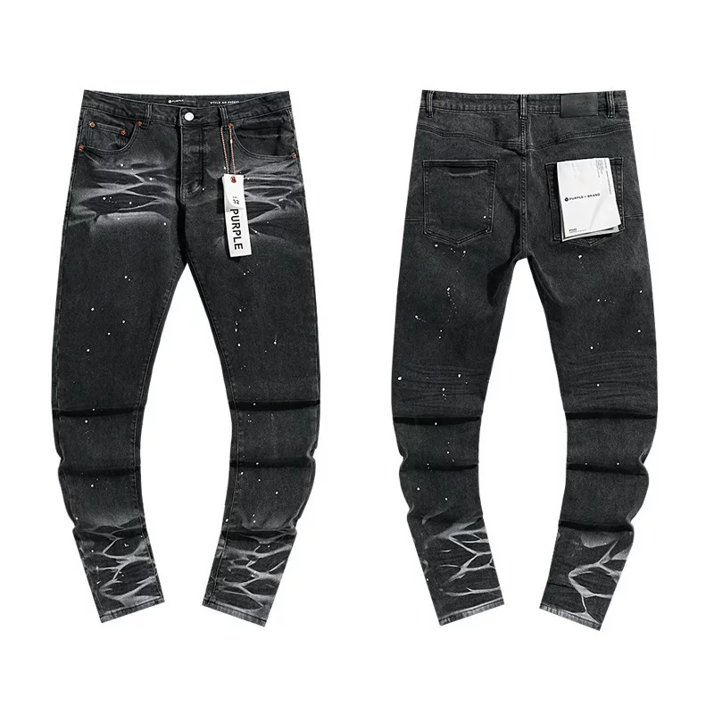 2024 American Style Trendy Brand Ripped Patchwork Ash Gray Men S Casual photo 45