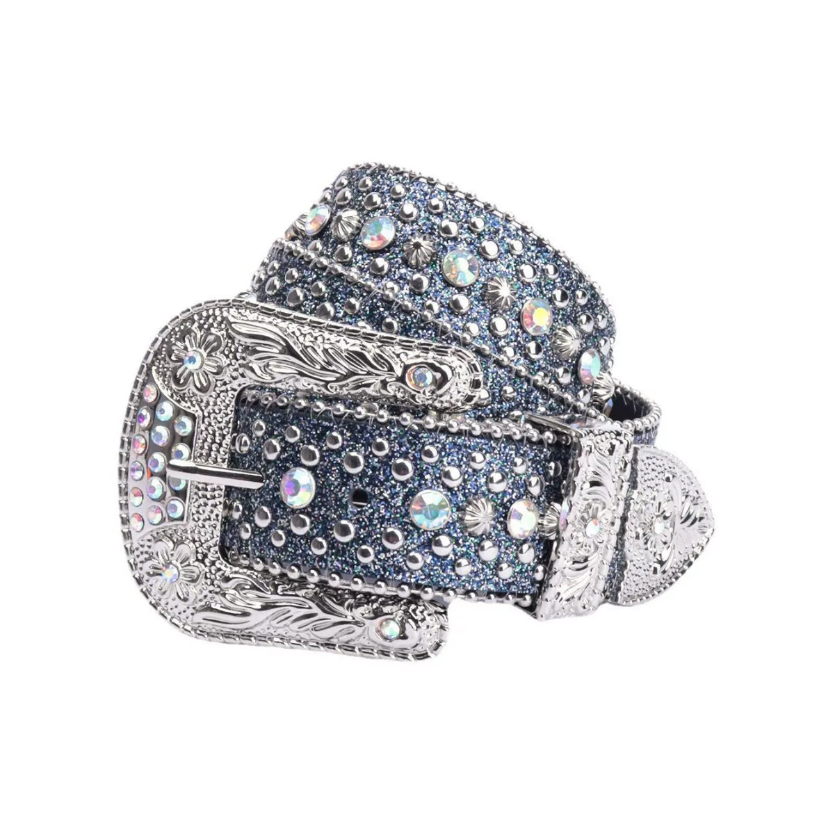 Decorative Studded Fashion Rhinestone Belt Dazzling Alloy Pin Buckle Faux photo 13