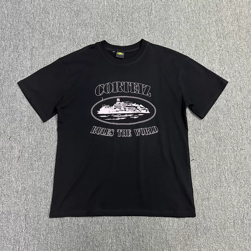 Corteiz Alcatraz Series T Shirt Short Sleeved Letter Logo Printed Round Neck photo 69