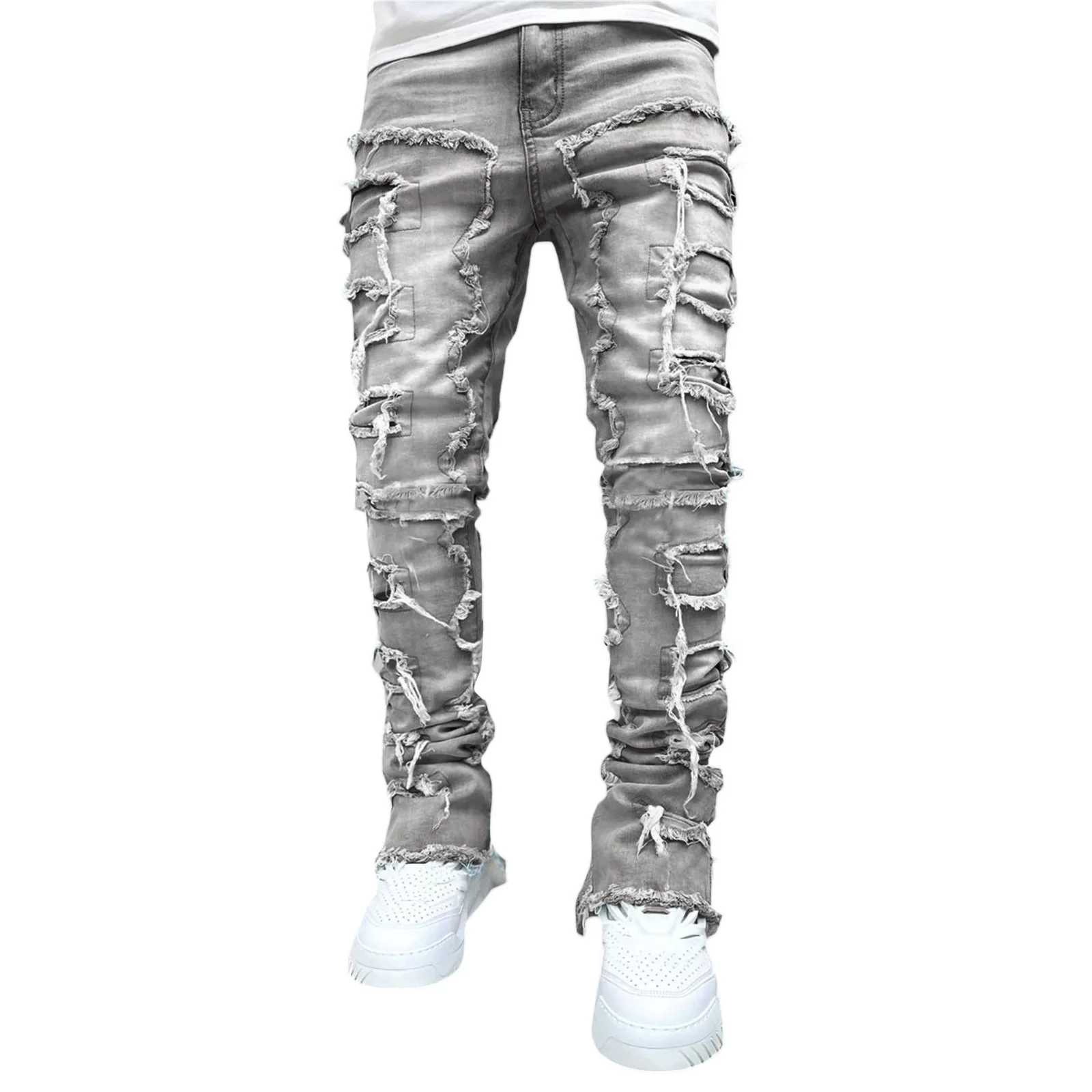 New Style Men S Straight Leg Jeans European And American Street photo 11