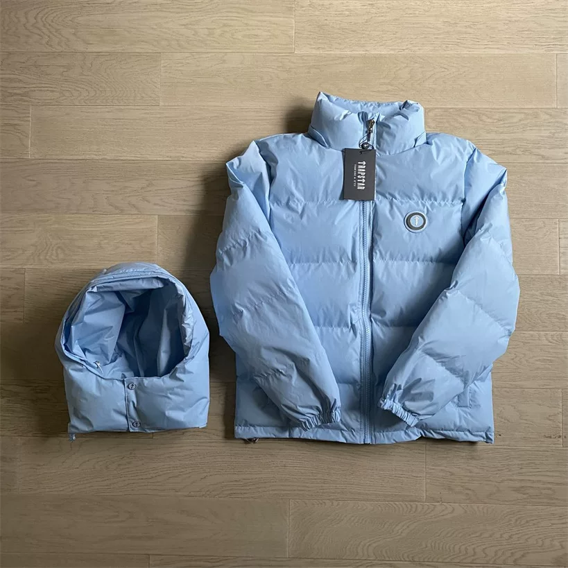 Trapstar Shooters Puffer Men S Detachable Jacket Quality Shiny Original Drill photo 3